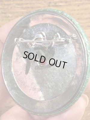 80年代頃のルーレットが付いたビンテージの缶バッジ