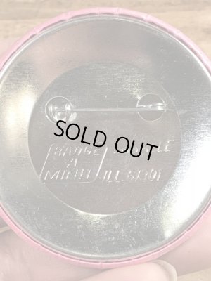 80’sのBite Meのブタが描かれたヴィンテージの缶バッチ