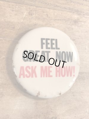 80年代頃のメッセージが書かれたビンテージの缶バッジ