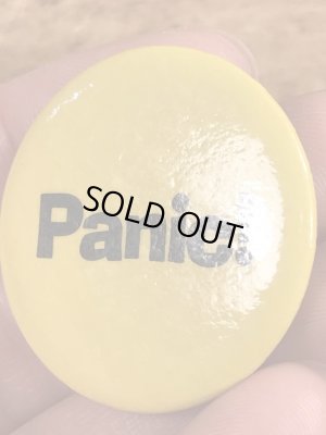 80’sのPanic!のメッセージが書かれたヴィンテージの缶バッチ