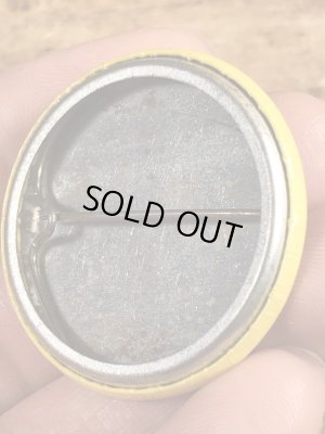 80年代頃のパニック!のメッセージが書かれたビンテージの缶バッジ