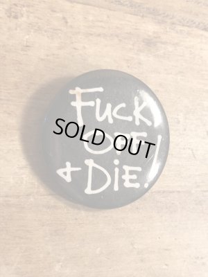 80年代頃のファックオフと書かれたビンテージの缶バッジ