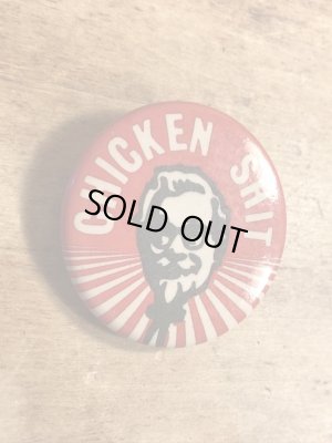 80年代頃のケンタッキーの皮肉のメッセージが書かれたヴィンテージの缶バッチ