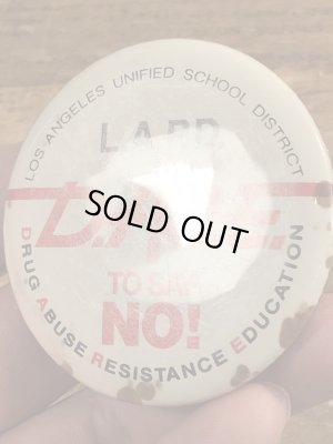 80’sのD.A.R.E.のビンテージの缶バッジ