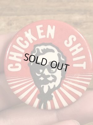 80年代頃のケンタッキーの皮肉のメッセージが書かれたヴィンテージの缶バッチ