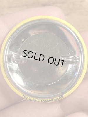 80’sのBack Off!...のメッセージが書かれたヴィンテージの缶バッチ