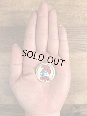 スマーフパパのヴィンテージの缶バッチ