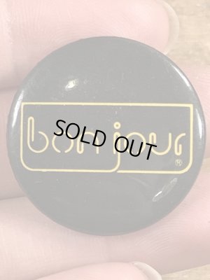 80年代頃のBon Jourと書かれたビンテージの缶バッ