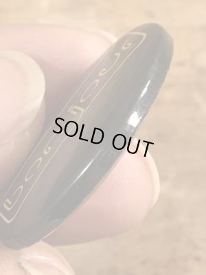 80’sのボンジュールと書かれたヴィンテージの缶バッチ