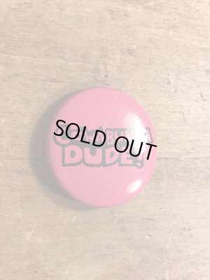 80年代頃のCowabunga Dude!のメッセージが書かれたヴィンテージの缶バッチ