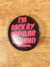 80'sのI'm Back By Popular Demandのメッセージが書かれたヴィンテージの缶バッチ