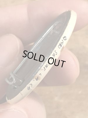 80'sのSit On A Happy Faceのメッセージが書かれたヴィンテージの缶バッチ