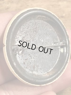 80'sのSit On A Happy Faceのメッセージが書かれたヴィンテージの缶バッチ