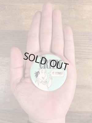 90年代頃のザクリティックのヴィンテージの缶バッチ