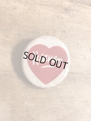 80年代頃のHeavenとハートが描かれたヴィンテージの缶バッチ