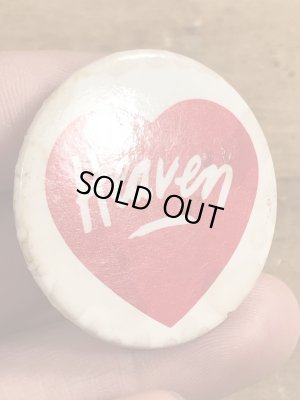 80年代頃のHeavenとハートが描かれたヴィンテージの缶バッチ