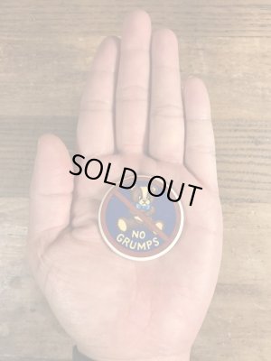 80年代頃のNo Grumpsのメッセージが書かれたヴィンテージの缶バッチ