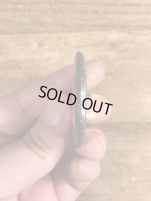 80年代頃のI'm Back By Popular Demandのメッセージが書かれたビンテージの缶バッジ