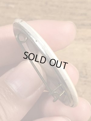 80'sのDanger!! High Voltage Wiresのメッセージが書かれたヴィンテージの缶バッチ