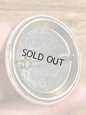 80'sのDanger!! High Voltage Wiresのメッセージが書かれたヴィンテージの缶バッチ