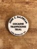 80年代頃のジョンデロリアンのコカイン密売裁判のビンテージの缶バッジ