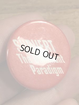 80年代頃のSubvert The Dominant Paradigmのメッセージが書かれたビンテージの缶バッジ