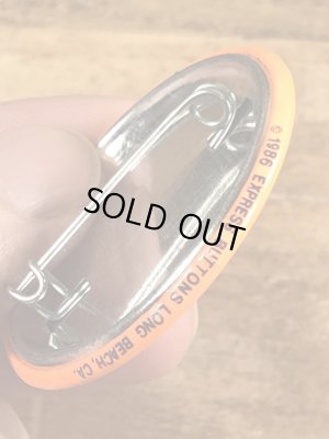 80'sのI May Be Fat...のメッセージが書かれたヴィンテージの缶バッチ