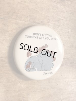 80年代頃のサンドラボイントンのメッセージが書かれたビンテージの缶バッジ