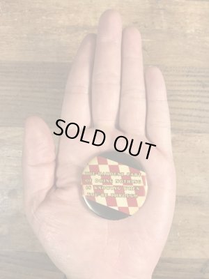 80年代頃のThe Hardest Part Of Doing Nothing...のメッセージが書かれたビンテージの缶バッジ