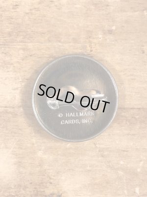 80'sのSanta Lives!のメッセージが書かれたビンテージの缶バッジ