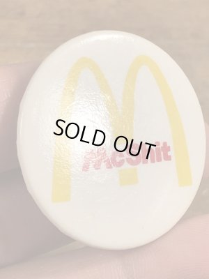 80年代頃のMc Shitのメッセージが書かれたビンテージの缶バッジ