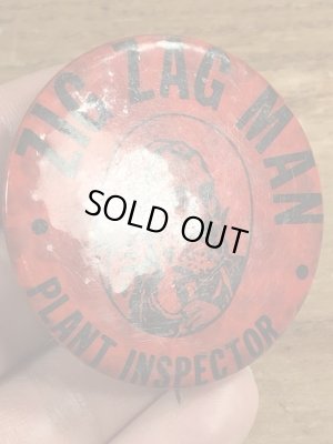 60年代頃のジグザグマンのビンテージの缶バッチ