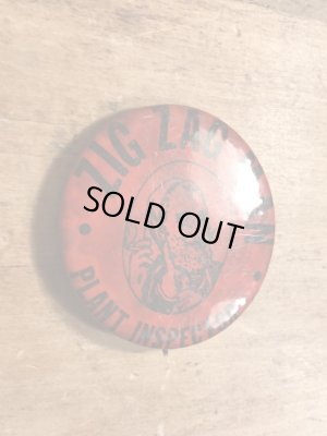 60年代頃のジグザグマンのビンテージの缶バッチ