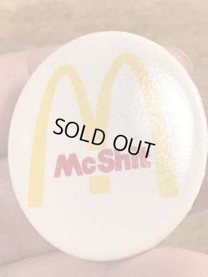 80'sのMc Shitのメッセージが書かれたヴィンテージの缶バッチ