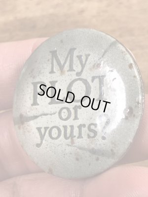 80’sのホールマーク社製のメッセージが書かれたヴィンテージの缶バッチ