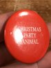 80年代頃のChristmas Party Animalのメッセージが書かれたビンテージの缶バッジ