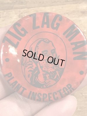 60年代頃のジグザグマンのビンテージの缶バッチ