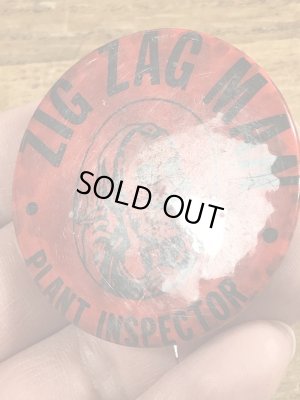 60’sのZig Zag Manのヴィンテージの缶バッチ