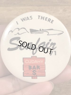 70年代頃のアメリカのシーフェアのビンテージの缶バッジ