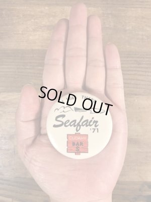 70年代頃のアメリカのシーフェアのビンテージの缶バッジ