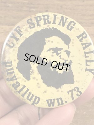 70年代頃のアメリカのキャンプイベントのヴィンテージの缶バッチ