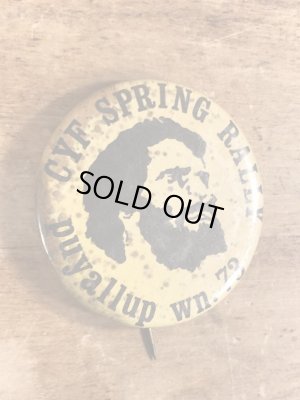 70年代頃のアメリカのキャンプイベントのヴィンテージの缶バッチ