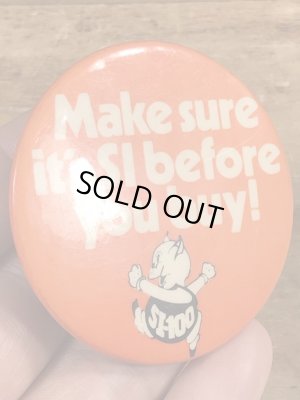 70年代頃のメッセージが書かれたヴィンテージの缶バッチ