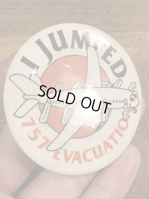 80年代頃のボーイング757が描かれたビンテージの缶バッジ