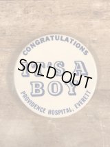 Congratulations It's A Boy Pinback　出産　ビンテージ　缶バッジ　缶バッチ　70年代