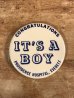70年代頃のIt's A Boyが書かれたビンテージの缶バッジ