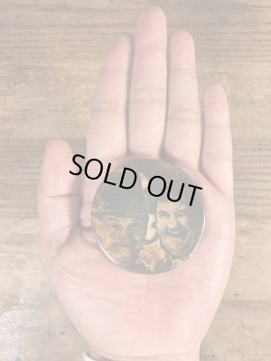 80年代頃のローレル&ハーディのビンテージの缶バッジ