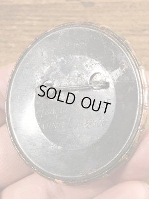 80年代頃のローレル&ハーディのビンテージの缶バッジ