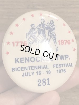70年代頃のアメリカ200周年祭のビンテージの缶バッジ