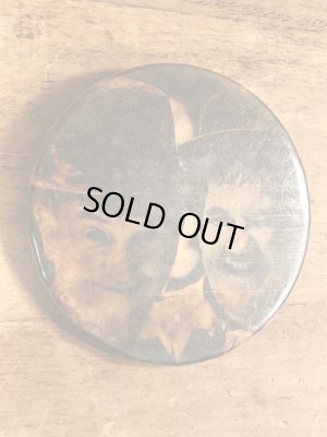 80年代頃のローレル&ハーディのビンテージの缶バッジ